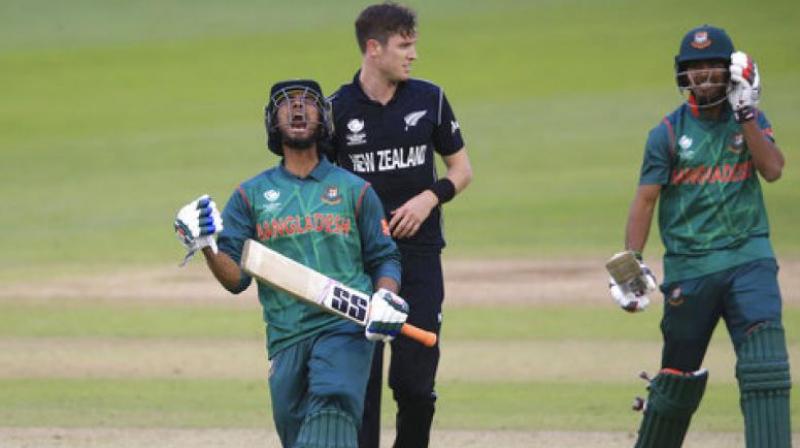 Bangladesh's Mahmudullah celebrates his side's victory over New Zealand during the ICC Champions Trophy, Group A cricket match between New Zealand and Bangladesh. (Photo: AP) Bangladesh's Mahmudullah celebrates his side's victory over New Zealand during the ICC Champions Trophy, Group A cricket match between New Zealand and Bangladesh. (Photo: AP)