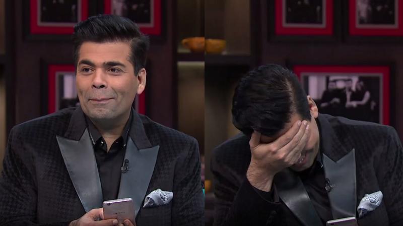 Karan Johar was visibly embarrassed when Twinkle Khanna went at him, unabashedly. Karan Johar was visibly embarrassed when Twinkle Khanna went at him, unabashedly.