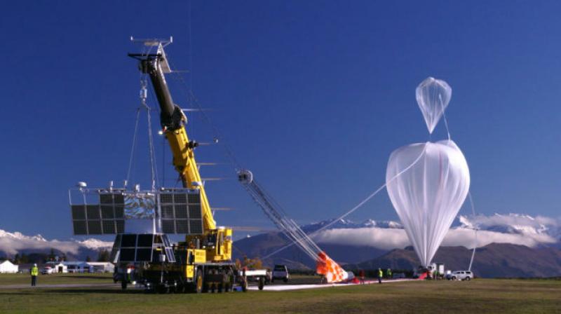 The Compton Spectrometer and Imager (COSI) payload just prior to launch from Wanaka, New Zealand, on a NASA super pressure balloon in May 2016. (Photo:NASA) The Compton Spectrometer and Imager (COSI) payload just prior to launch from Wanaka, New Zealand, on a NASA super pressure balloon in May 2016. (Photo:NASA)
