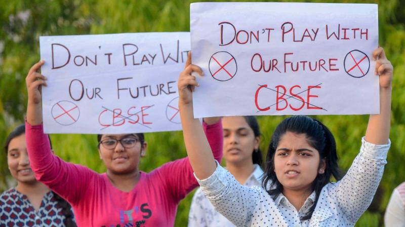 The leak of Class 10 mathematics and Class 12 economics papers has created a furore across the country, with students, parents and other stakeholders up in arms over the incident. (Photo: PTI) The leak of Class 10 mathematics and Class 12 economics papers has created a furore across the country, with students, parents and other stakeholders up in arms over the incident. (Photo: PTI)
