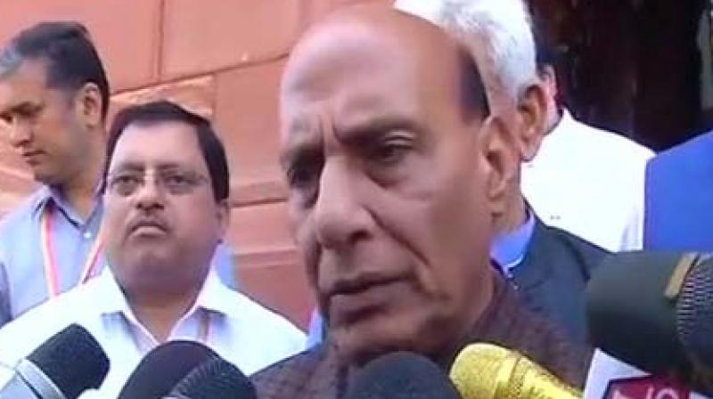 'It is the moral responsibility of the political parties to ensure that no caste or communal violence takes place anywhere,' Rajnath Singh said. (Photo: Twitter | ANI) 'It is the moral responsibility of the political parties to ensure that no caste or communal violence takes place anywhere,' Rajnath Singh said. (Photo: Twitter | ANI)