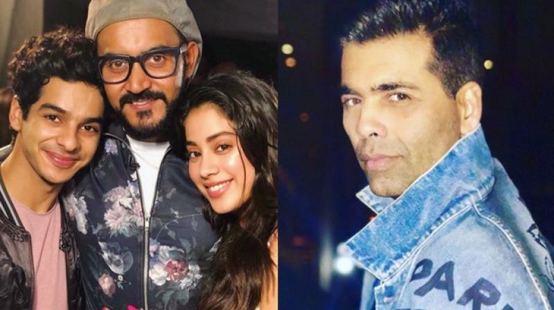 Ishaan Khatter, Shashank Khaitan, Janhvi Kapoor and Karan Johar. Ishaan Khatter, Shashank Khaitan, Janhvi Kapoor and Karan Johar.