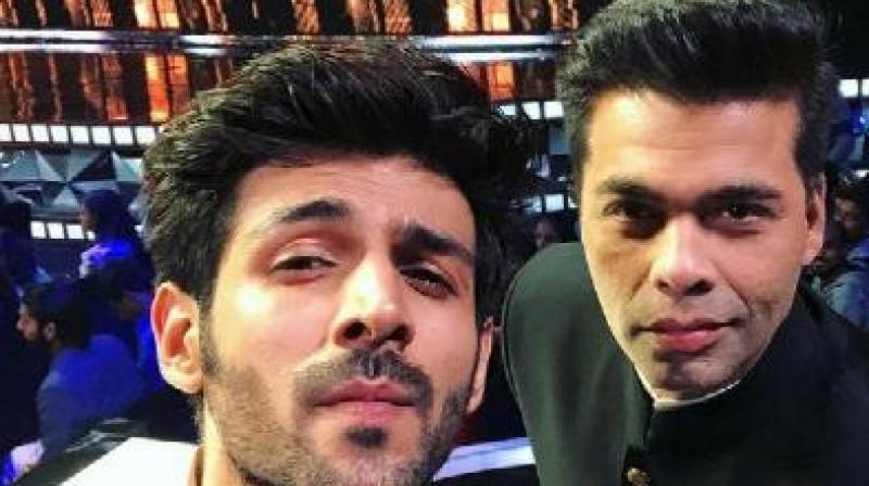 Kartik Aryan and Karan Johar Kartik Aryan and Karan Johar