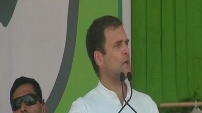 'Our NYAY scheme will improve the situation of 25 crore people,' Rahul Gandhi said. (Photo: ANI twitter) 'Our NYAY scheme will improve the situation of 25 crore people,' Rahul Gandhi said. (Photo: ANI twitter)