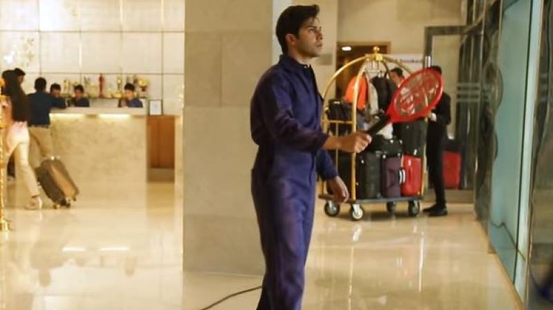 Varun Dhawan on the sets of 'October'. Varun Dhawan on the sets of 'October'.