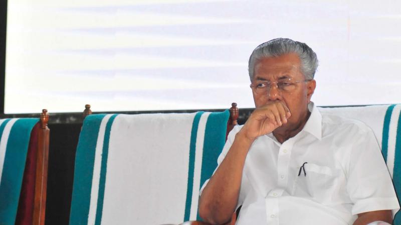 Chief Minister Pinarayi Vijayan during the inauguration of the meeting of Cooperative society representatives- for rebuilding Kerala held at Nishagandhi in Thiruvananthapuram on Saturday. (Photo: A.V. MUZAFAR) Chief Minister Pinarayi Vijayan during the inauguration of the meeting of Cooperative society representatives- for rebuilding Kerala held at Nishagandhi in Thiruvananthapuram on Saturday. (Photo: A.V. MUZAFAR)