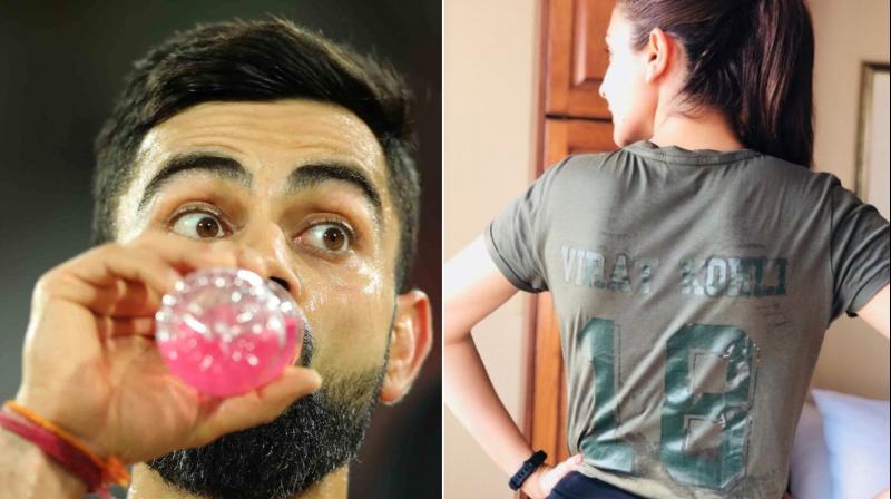 Ipl 2018 Virat Kohli Anushka Sharma Exchange Cute Messages As Rcb Beat Kxip ipl 2018 virat kohli anushka sharma
