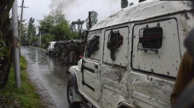 The security personnel managed to pinpoint the location of the ultras but the operation had to be delayed due to the presence of civilians in the house. (Photo: ANI/Twitter) The security personnel managed to pinpoint the location of the ultras but the operation had to be delayed due to the presence of civilians in the house. (Photo: ANI/Twitter)