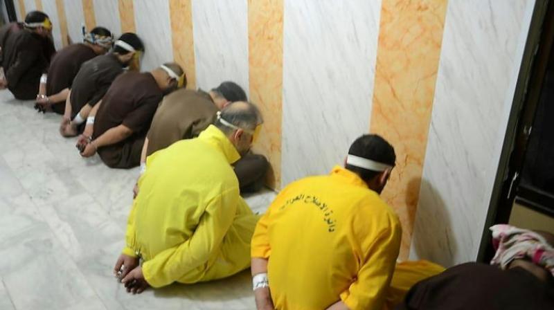 A picture released by the Iraqi justice ministry on June 29, 2018 shows a group of convicted jihadists awaiting execution. (Photo: AFP) A picture released by the Iraqi justice ministry on June 29, 2018 shows a group of convicted jihadists awaiting execution. (Photo: AFP)