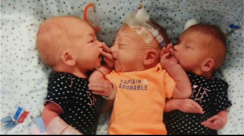 ‘You don't ever see triplets being conceived naturally, let alone going 34 weeks without knowing,’ she said in an interview. (Photo: Facebook | Dannette Giltz) ‘You don't ever see triplets being conceived naturally, let alone going 34 weeks without knowing,’ she said in an interview. (Photo: Facebook | Dannette Giltz)
