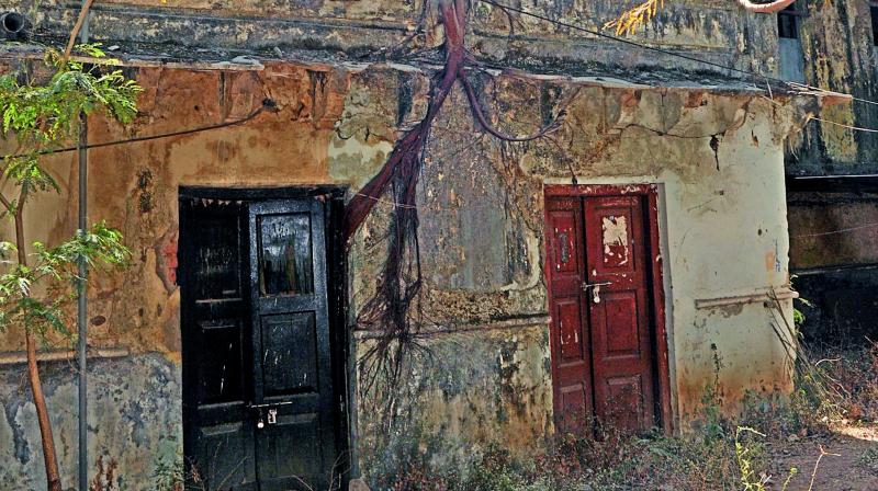 The decrepit condition of Mahboobia School now. The decrepit condition of Mahboobia School now.