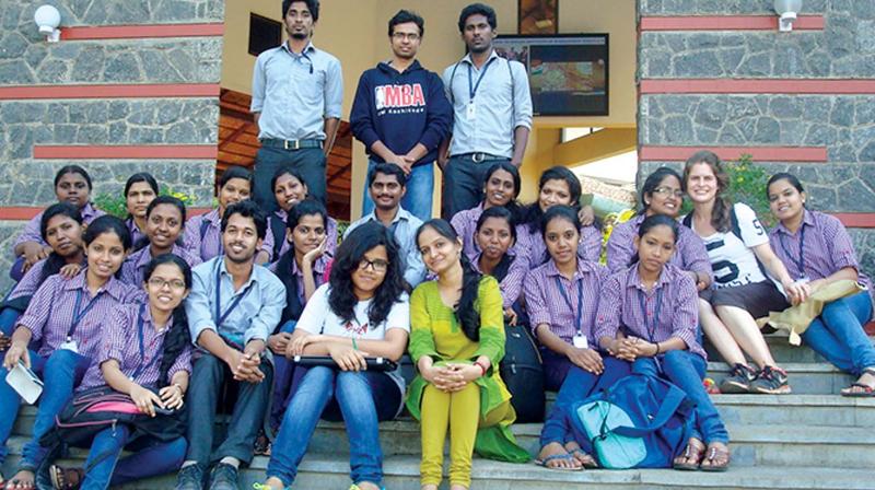 Students sitting in front of the CREST building at Chevarambalam, Kozhikode. File pic Students sitting in front of the CREST building at Chevarambalam, Kozhikode. File pic