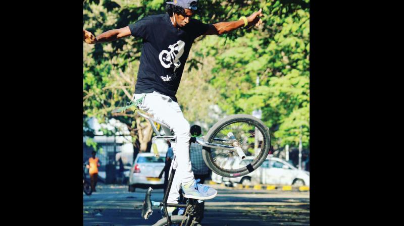 BMX rider Annul Pale. BMX rider Annul Pale.