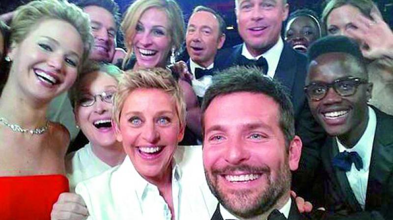 Famous Selfie: Ellen DeGeneres tweeted an image of selfie with Bollywood superstars taken at 2014 Oscar awards. Famous Selfie: Ellen DeGeneres tweeted an image of selfie with Bollywood superstars taken at 2014 Oscar awards.