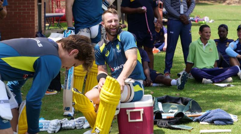 Former Australia batsman Mike Hussey said on Tuesday he may not know exactly what his title is but he is delighted to be back with the team to help head coach Justin Langer build towards the Twenty20 World Cup on home soil in October. (Photo:Twitter) Former Australia batsman Mike Hussey said on Tuesday he may not know exactly what his title is but he is delighted to be back with the team to help head coach Justin Langer build towards the Twenty20 World Cup on home soil in October. (Photo:Twitter)