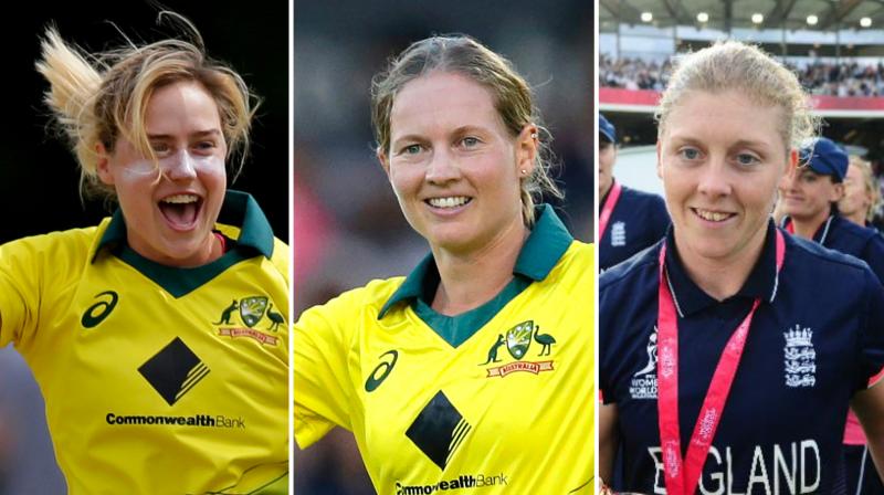 With the 2020 ICC womens T20I slated to kick-off on Friday, Australias Meg Lanning, Ellyse Perry and England;s Heather Knight emerged as one of the most primising players in the T20I World Cup. (Photo:Twitter)