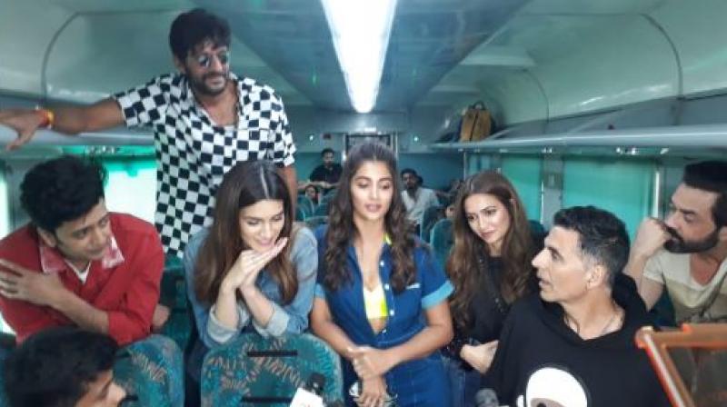 Still from Housefull 4 team. Still from Housefull 4 team.