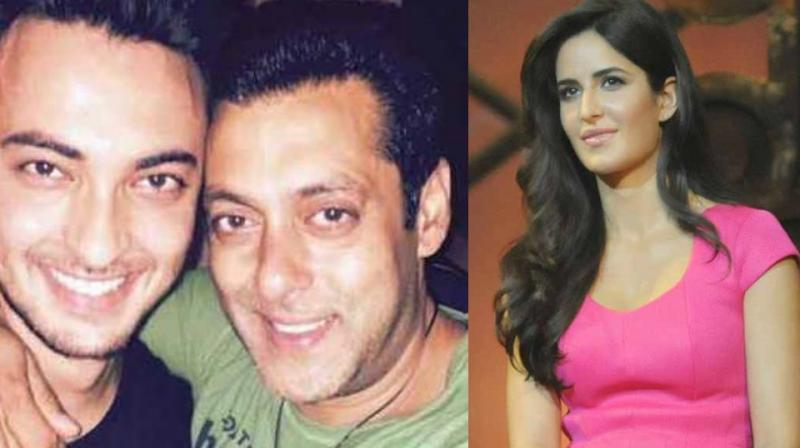 Salman Khan, Aayush Sharma and Katrina Kaif. Salman Khan, Aayush Sharma and Katrina Kaif.