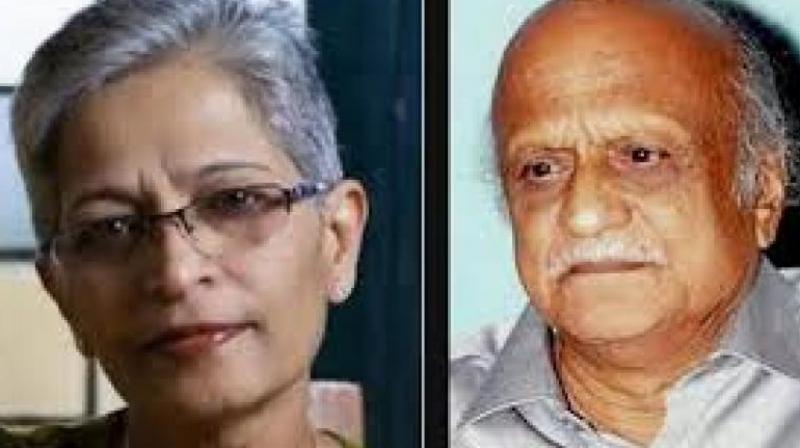 Gauri Lankesh and MM Kalburgi Gauri Lankesh and MM Kalburgi