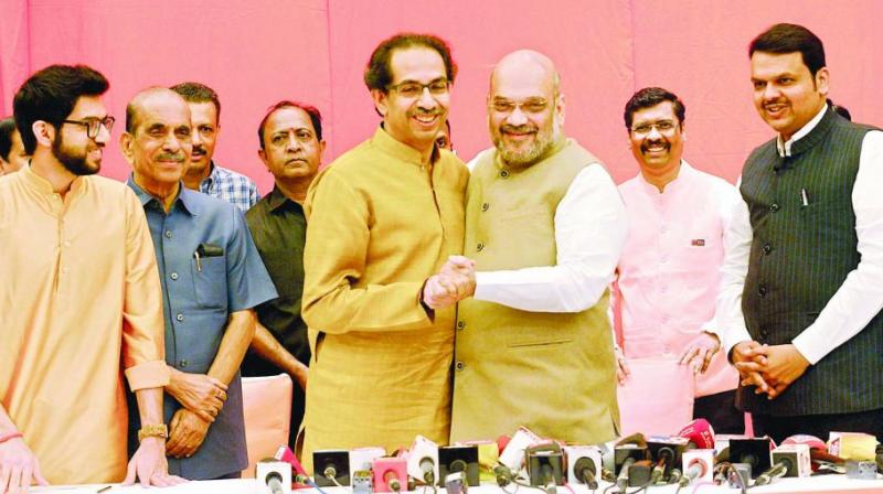 In 2014, the two partners contested separately. While the BJP won 122 seats, the Sena ended up with just 63. In 2014, the two partners contested separately. While the BJP won 122 seats, the Sena ended up with just 63.