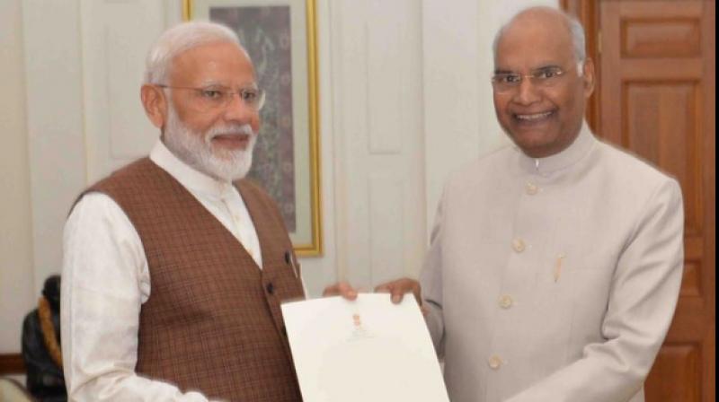 PM Narendra Modi with President Ram Nath Kovind (Photo: Twitter) PM Narendra Modi with President Ram Nath Kovind (Photo: Twitter)
