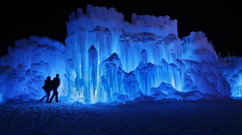 Beautiful Ice castle formed by few icicles looks like the castle from the movie Frozen. (Photo: AP) Beautiful Ice castle formed by few icicles looks like the castle from the movie Frozen. (Photo: AP)