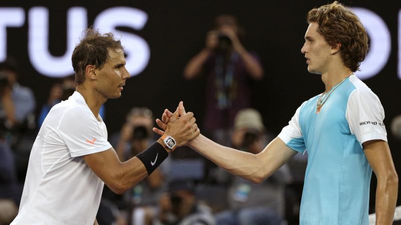 Nadal needed all his trademark grit against "the future of tennis" Alexander Zverev as he ground out a thrilling 4-6, 6-3, 6-7 (5/7), 6-3, 6-2 win. (Photo: AP) Nadal needed all his trademark grit against "the future of tennis" Alexander Zverev as he ground out a thrilling 4-6, 6-3, 6-7 (5/7), 6-3, 6-2 win. (Photo: AP)
