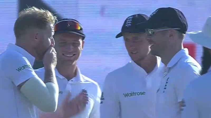 Stokes celebrated Kohli's wicket by placing his hands over his mouth. (Photo: Screengrab) Stokes celebrated Kohli's wicket by placing his hands over his mouth. (Photo: Screengrab)