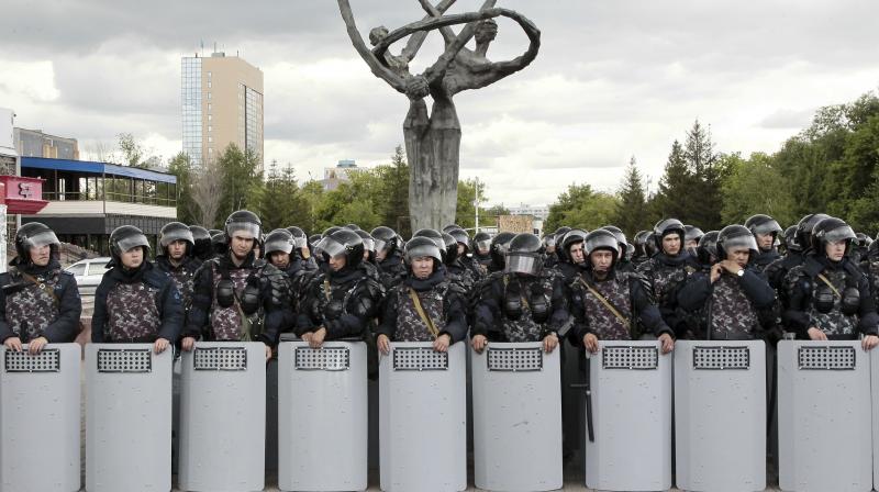 The country's deputy interior minister blamed "radical elements" for the protests and Tokayev thanked police for putting the protests down. (Photo: AP) The country's deputy interior minister blamed "radical elements" for the protests and Tokayev thanked police for putting the protests down. (Photo: AP)