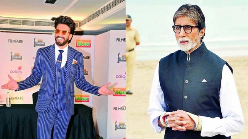 Ranveer Singh and Amitabh Bachchan. Ranveer Singh and Amitabh Bachchan.