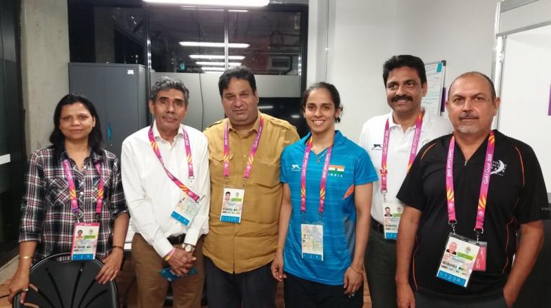 "Thank u so much @ioaindia for the support and help sorting out my father's accreditation card in such short notice," Saina Nehwal wrote on Twitter. (Photo: Twitter / Saina Nehwal) "Thank u so much @ioaindia for the support and help sorting out my father's accreditation card in such short notice," Saina Nehwal wrote on Twitter. (Photo: Twitter / Saina Nehwal)