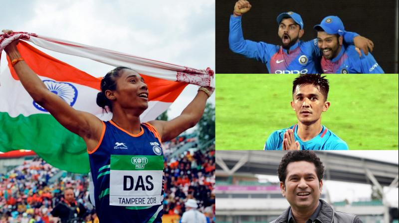 The Indian sporting fraternity lauded Hima Das, who made the country proud as she scripted history by winning gold in the women's 400 m final race at the IAAF World U-20 Championships in Tampere, Finland. (Photo: PTI / AP) The Indian sporting fraternity lauded Hima Das, who made the country proud as she scripted history by winning gold in the women's 400 m final race at the IAAF World U-20 Championships in Tampere, Finland. (Photo: PTI / AP)