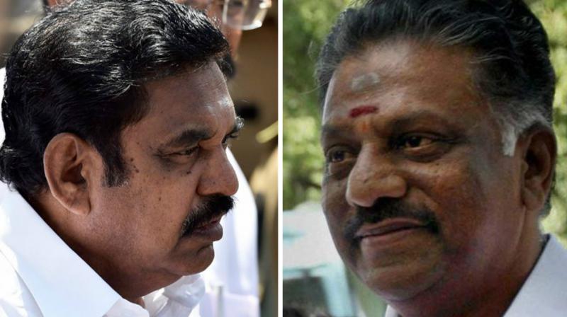 Tamil Nadu CM Edappadi K Palanisamy (left) and AIADMK Puratchi Thalaivi Amma faction leader O Panneerselvam (right). (Photo: File) Tamil Nadu CM Edappadi K Palanisamy (left) and AIADMK Puratchi Thalaivi Amma faction leader O Panneerselvam (right). (Photo: File)