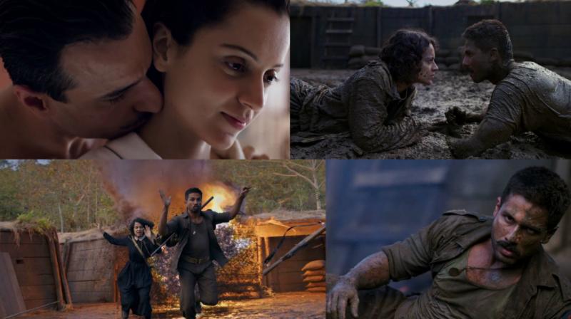 Screengrabs from the trailer of 'Rangoon'. Screengrabs from the trailer of 'Rangoon'.