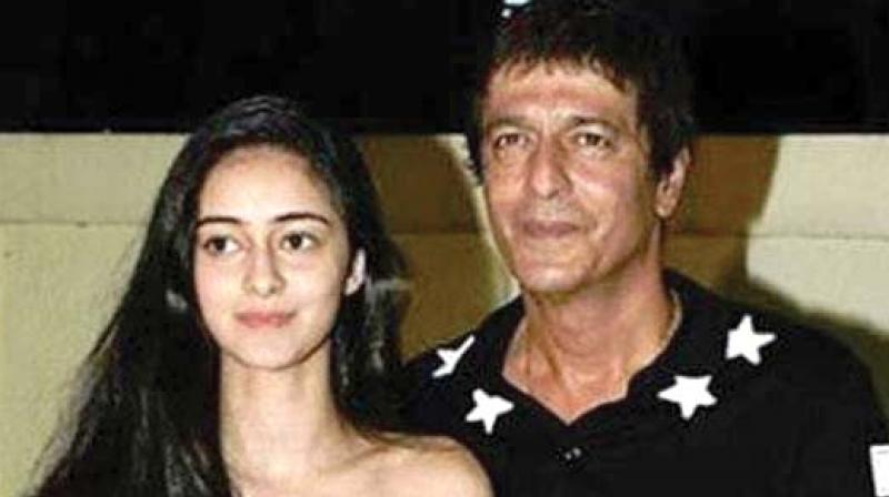 Chunky Panday with Ananya Panday. Chunky Panday with Ananya Panday.