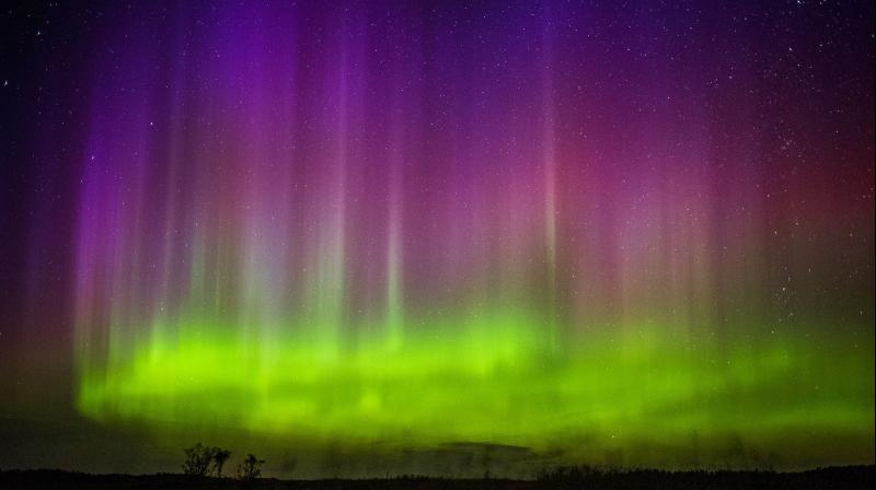 The northern lights shimmer in the sky above Kroshel, Minn., Sunday, Aug. 16, 2015. (Photo: AP) The northern lights shimmer in the sky above Kroshel, Minn., Sunday, Aug. 16, 2015. (Photo: AP)
