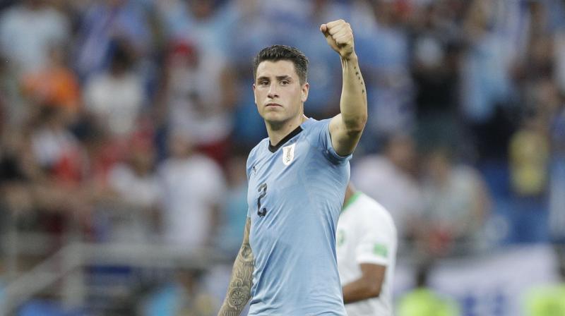 Gimenez scored the late winner in Uruguay's first group game against Egypt. (Photo: AFP) Gimenez scored the late winner in Uruguay's first group game against Egypt. (Photo: AFP)
