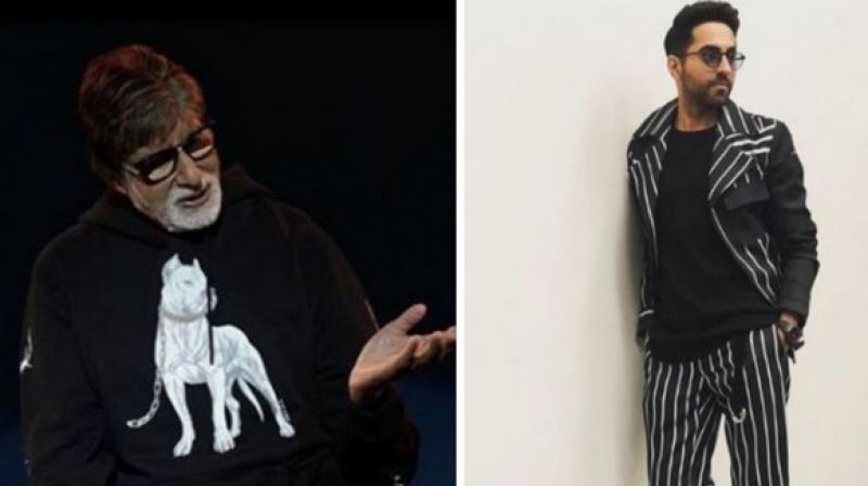 Amitabh Bachchan and Ayushmann Khurrana. (Photo: ANI) Amitabh Bachchan and Ayushmann Khurrana. (Photo: ANI)