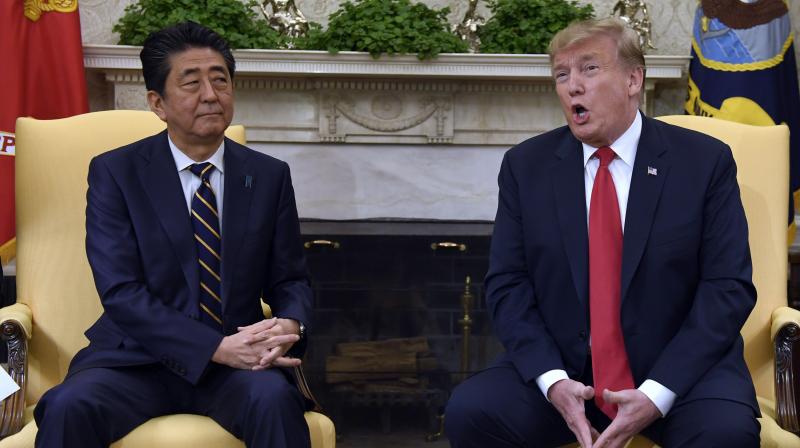 Trump will become the first foreign leader to greet the new emperor of Japan, Naruhito, when he travels there on May 25 to 28. (Photo:AP) Trump will become the first foreign leader to greet the new emperor of Japan, Naruhito, when he travels there on May 25 to 28. (Photo:AP)