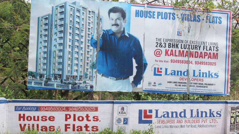 The hoarding that features Mukesh, MLA, at Kalmandap- am in Palakkad. The hoarding that features Mukesh, MLA, at Kalmandap- am in Palakkad.