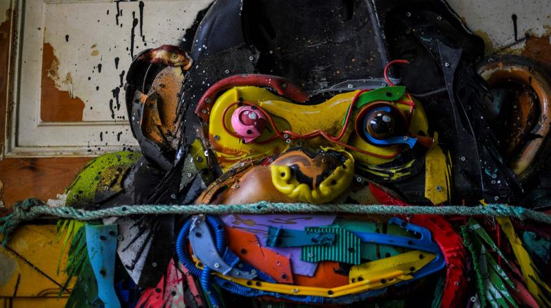 A picture shows an artwork by Portuguese artist Artur Bordalo who goes by the artistic name Bordalo II in his studio in Lisbon on May 3, 2018. (Photo: AFP) A picture shows an artwork by Portuguese artist Artur Bordalo who goes by the artistic name Bordalo II in his studio in Lisbon on May 3, 2018. (Photo: AFP)