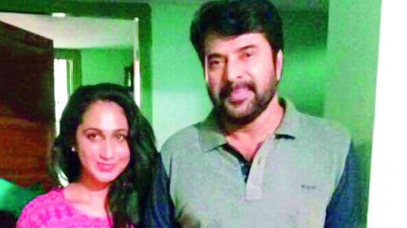 Mammootty posted a photo with Anjali on his Facebook page Mammootty posted a photo with Anjali on his Facebook page