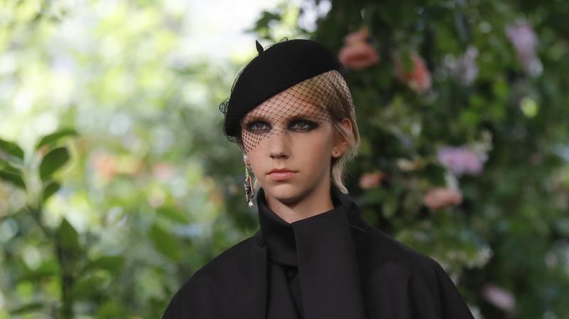 Philips’ interpretation of the smokey eye left room for the personality of the model and the dress to shine through. (Photo: AP) Philips’ interpretation of the smokey eye left room for the personality of the model and the dress to shine through. (Photo: AP)