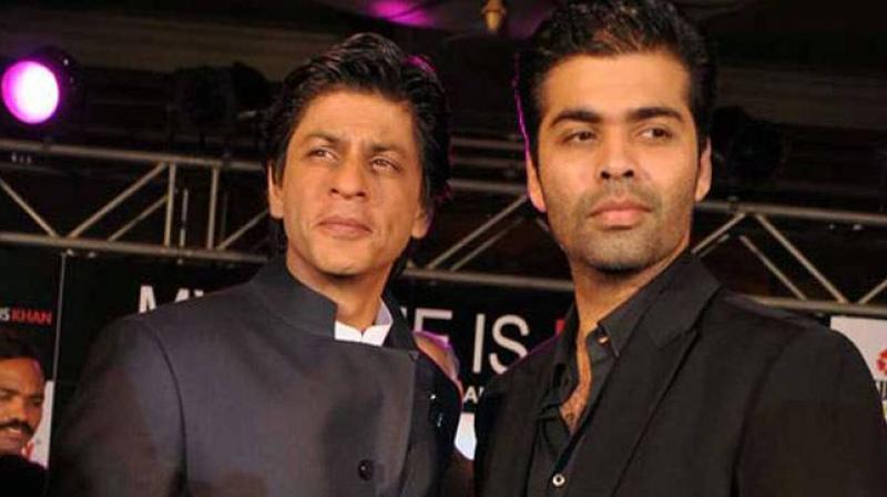 Shah Rukh Khan snapped with Karan Johar. Shah Rukh Khan snapped with Karan Johar.