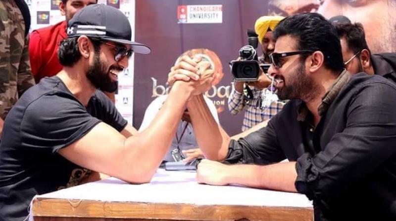 Rana Daggubati with Prabhas Rana Daggubati with Prabhas