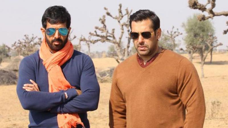 Kabir Khan snapped with Salman Khan. Kabir Khan snapped with Salman Khan.
