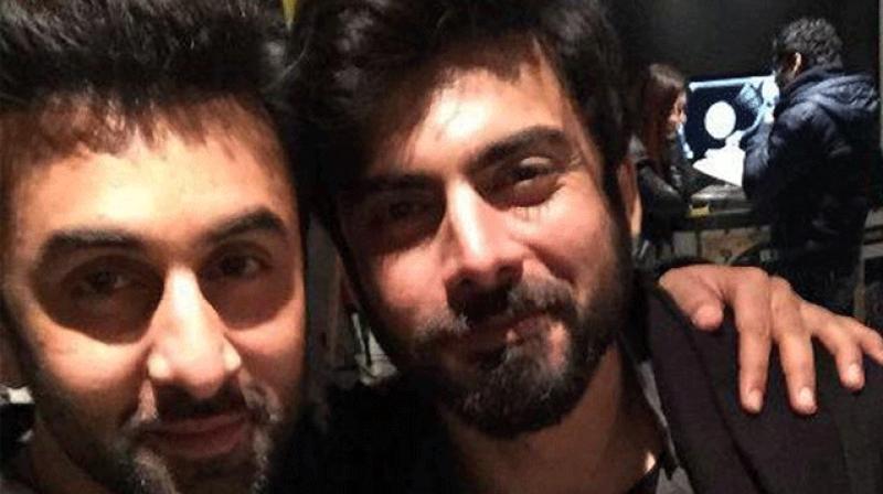 Fawad Khan snapped with Ranbir Kapoor. Fawad Khan snapped with Ranbir Kapoor.