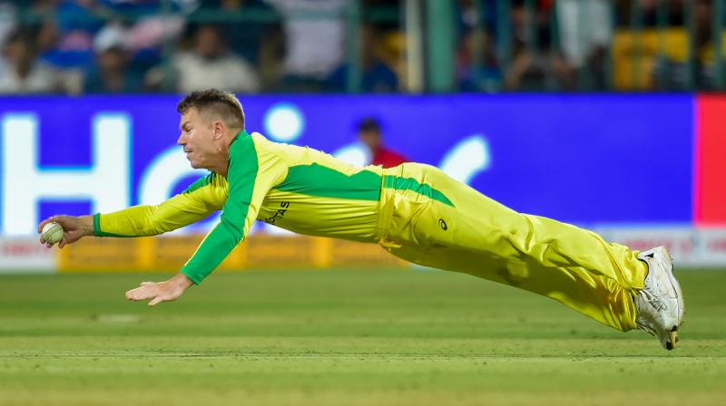 Australias opening batsman David Warner. PTI Photo