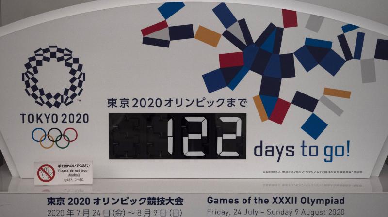 COUNTDOWN STOPS AT 122: A countdown display for the Tokyo 2020 Olympics in Tokyo. AP Photo COUNTDOWN STOPS AT 122: A countdown display for the Tokyo 2020 Olympics in Tokyo. AP Photo