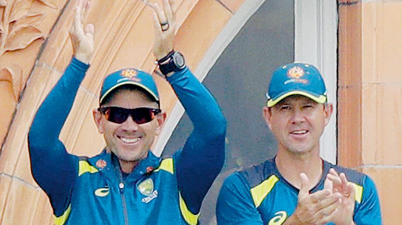 Australia cricket coach Justin Langer (L) and his assistant Ricky Ponting. AP Photo Australia cricket coach Justin Langer (L) and his assistant Ricky Ponting. AP Photo